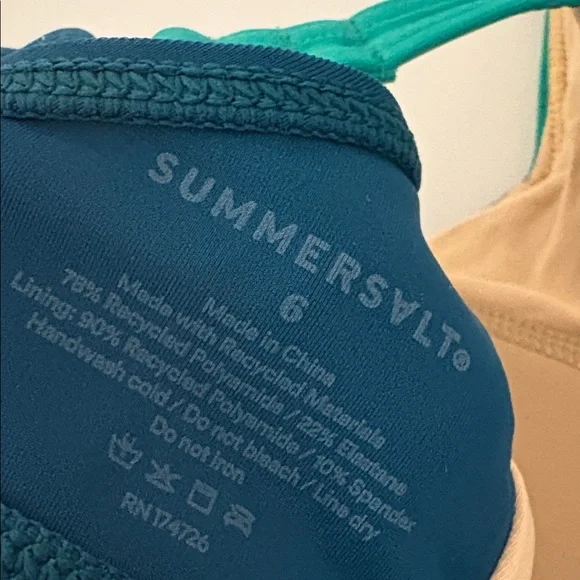 NWT [Summersalt] Marina Bikini Swim Top Seaglass & Seaweed Womens Multiple Sizes - Picture 14 of 15